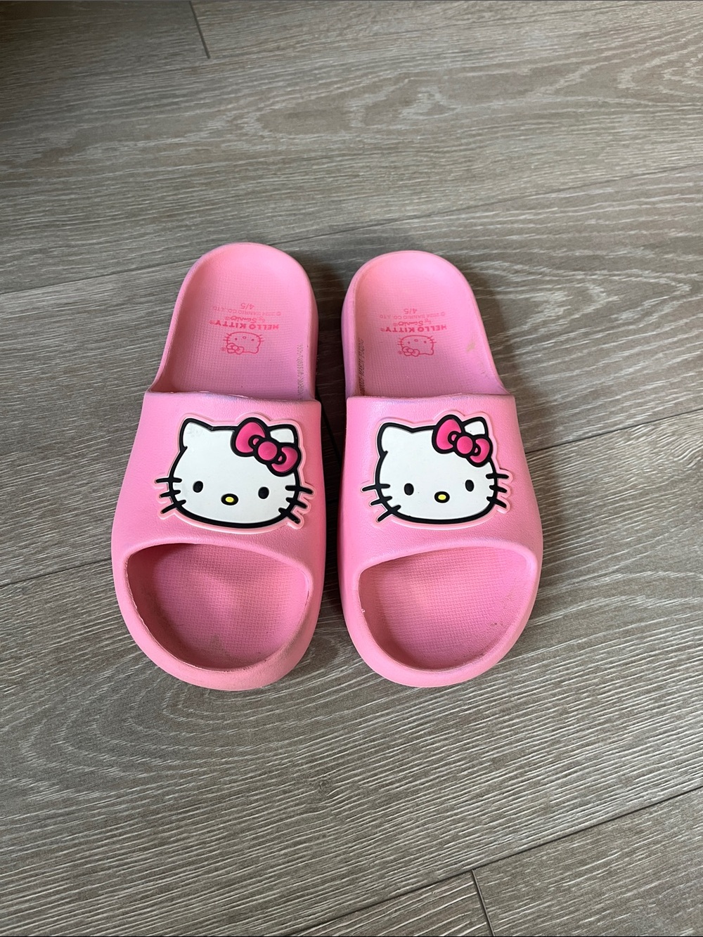 Hello Kitty Bright Pink Kids Slide Sandals with Character Graphic